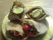 Pita-Taschen mit Hähnchenbruststreifen - Rezept