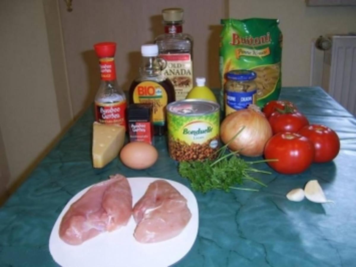 Tomaten-Nudelsalat mit flambierten Szechuanpfeffer-Hühnerbrustfilet - Rezept - Bild Nr. 2