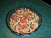 Tomaten-Nudelsalat mit flambierten Szechuanpfeffer-Hühnerbrustfilet - Rezept