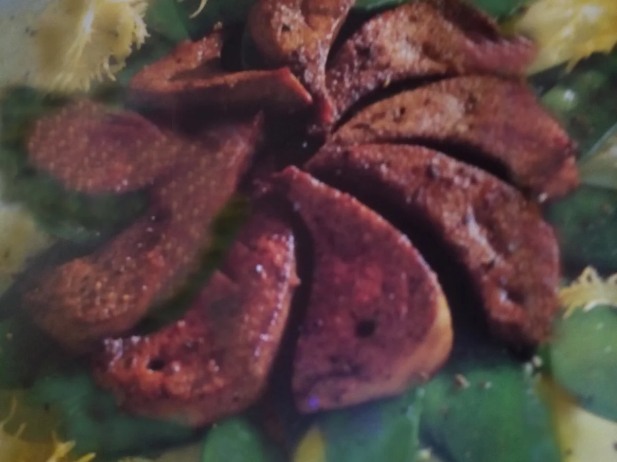 Rezept: Friseesalat mit Zuckerschoten und Leber Bild Nr. 3809 Friseesalat mit Zuckerschoten und Leber - Rezept - Bild Nr. 3809