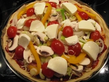 Rezept: Frühlingspizza Frühlingspizza - Rezept