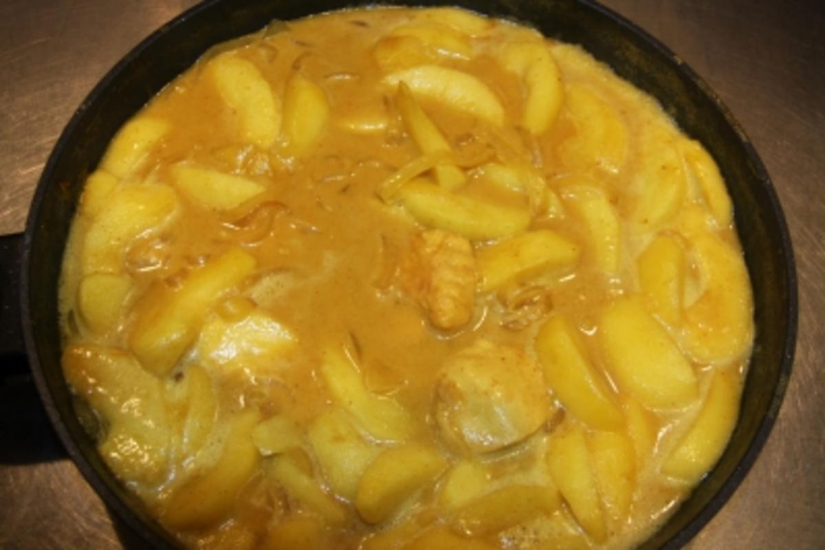 Apfel-Curry-Hähnchen - Rezept