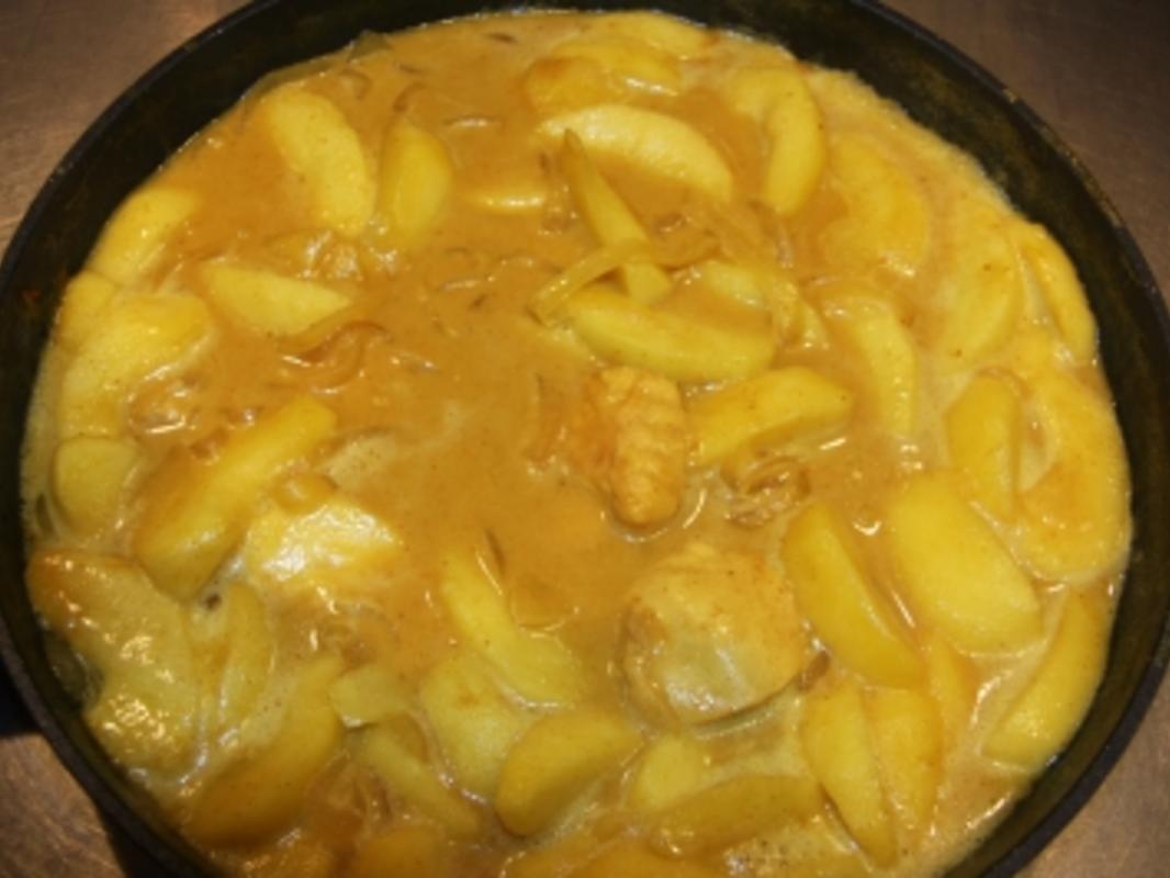 Apfel-Curry-Hähnchen - Rezept mit Bild - kochbar.de