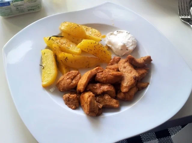 Tandoori Hähnchen mit Kartoffelspalten - Rezept - Bild Nr. 2