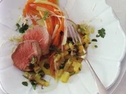 Rezept: Pochiertes Kalbfleisch mit Kartoffel - Kapern - Dressing Pochiertes Kalbfleisch mit Kartoffel - Kapern - Dressing - Rezept