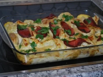 Rezept: Käse-Kartoffeln mit Blumenkohl Käse-Kartoffeln mit Blumenkohl - Rezept