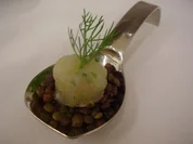 Tatar vom Zander auf Linsensalat - Rezept