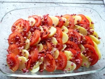 Rezept: Kartoffel -Tomaten-Gratin Kartoffel -Tomaten-Gratin - Rezept