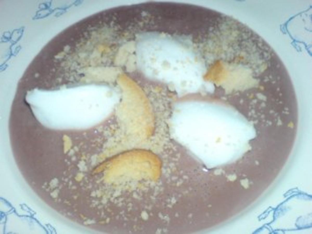 Schokoladensuppe mit Schokoladenpuddingpulver und Milch - Rezept mit ...