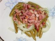 Bohnensalat mit Speck und Balsamicodressing - Rezept