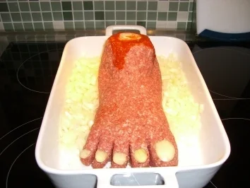abgetrennter Fuß!!! perfekt für Halloween - Rezept