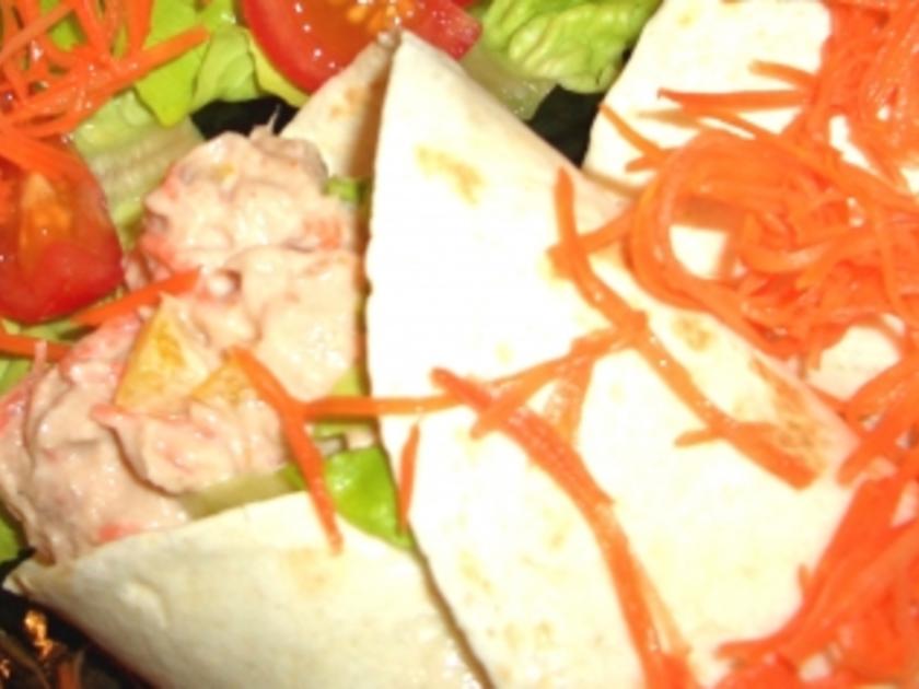 Wrap mit Thunfisch-Paprika-Karottencreme - Rezept - kochbar.de