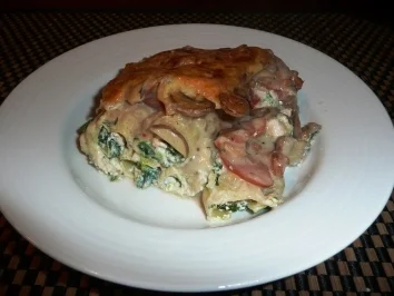 Cannelloni mit Spinat-Ricottacreme und Lachswürfeln - Rezept