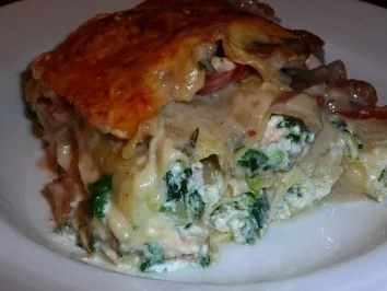 Cannelloni mit Spinat-Ricottacreme und Lachswürfeln - Rezept