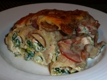 Cannelloni mit Spinat-Ricottacreme und Lachswürfeln - Rezept