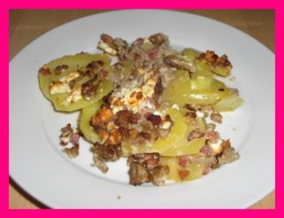 Kartoffelauflauf mit Schafskäse und Hack - Rezept - kochbar.de