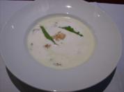 Sauerampfersuppe mit sautierten Riesengarnelen - Rezept