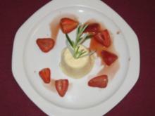 Ziegenkäseparfait mit Balsamico-Erdbeeren - Rezept