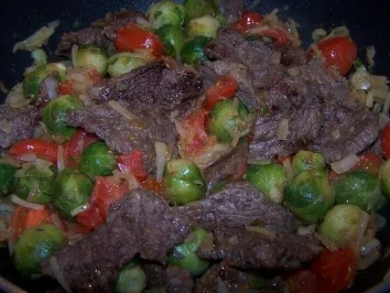 Bunte Rindfleischpfanne - Rezept