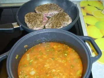 Südamerikanisches Hüftsteak mit Pfeffer - Chili Soße - Rezept