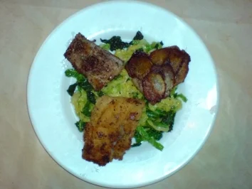 Seelachs gebraten auf Wirsing - Rezept