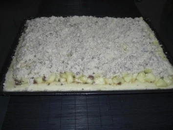 Rezept: Apfel-Mus-Kuchen mit Butter-Schoko-Streuseln Apfel-Mus-Kuchen mit Butter-Schoko-Streuseln - Rezept