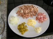 Gefülltes Putenschnitzel mit Champignonreis und buntem Gemüse - Rezept