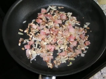 Gefülltes Putenschnitzel mit Champignonreis und buntem Gemüse - Rezept