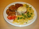 Schweinefilet mit Tomate Mozzarella und panierte Austernpilze - Rezept