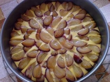 Pflaumenkuchen mit Quark - Rezept