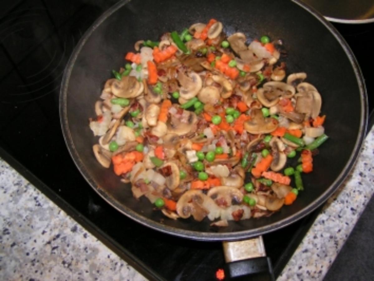 Champignon-Gemüse-Reispfanne - Rezept mit Bild - kochbar.de