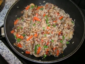 Champignon-Gemüse-Reispfanne - Rezept