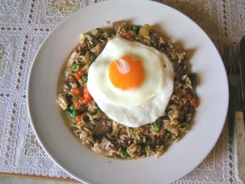 Champignon-Gemüse-Reispfanne - Rezept