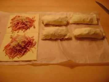 heisse Schinkenrollen - Rezept