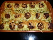 Kartoffellauchauflauf mit Minihackfleischklößchen - Rezept