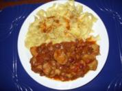 Schweinefilet mit Weintraubensoße und Bandnudeln - Rezept