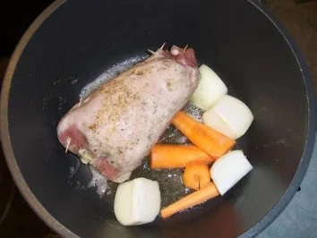 Rezept: Lende mit Erbsen und Edelschimmelkäse Bild Nr. 7 Lende mit Erbsen und Edelschimmelkäse - Rezept - Bild Nr. 7