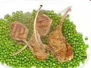 Rezept: Lammkoteletts, gebratene Erbsen in Olivenöl mit Knobi Lammkoteletts, gebratene Erbsen in Olivenöl mit Knobi - Rezept