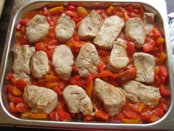 Filet im Paprikabett - Rezept