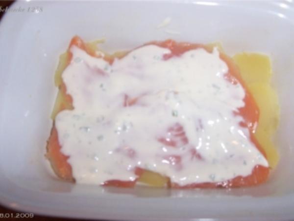 Kartoffel- Räucherlachs Auflauf - einfach - 96 kcal/100g