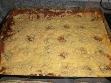 Käsekuchen mit Aprikosen und Streuseln - Rezept