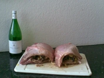 Rezept: Dicke Rippe gefüllt mit Backpflaumen Dicke Rippe gefüllt mit Backpflaumen - Rezept