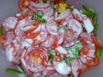 Rezept: Paprika-Tomaten-Salat Paprika-Tomaten-Salat - Rezept