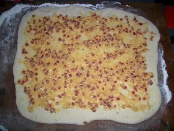 Rezept: Zwiebelbaguette - aus eins mach zwei Zwiebelbaguette - aus eins mach zwei - Rezept