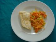 Fischgerichte: Kabeljaurückenfilet an Karotten - Lauch - Gemüse - Rezept