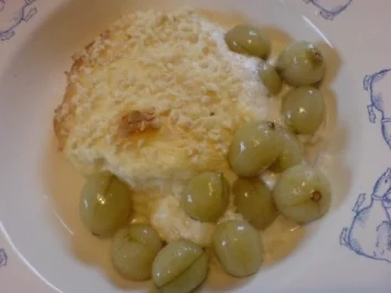 Rezept: Milchreis-Gratin mit Stachelbeeren Milchreis-Gratin mit Stachelbeeren - Rezept