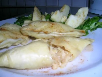 Nudeltaschen mit Apfel-Lauch-Füllung - Rezept