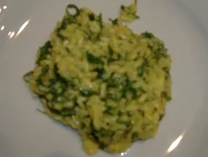 Rezept: Gefülltes Kalbssteak mit Mozzarella und Basilikum auf Rucolarisotto Gefülltes Kalbssteak mit Mozzarella und Basilikum auf Rucolarisotto - Rezept