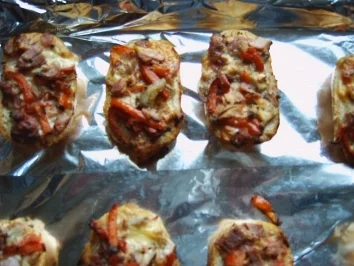 Pizza Baguette - Rezept