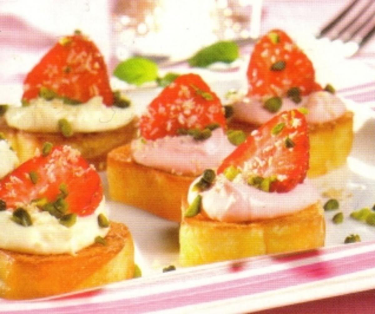 Erdbeer-Bruschetta - Rezept